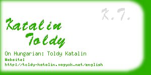 katalin toldy business card